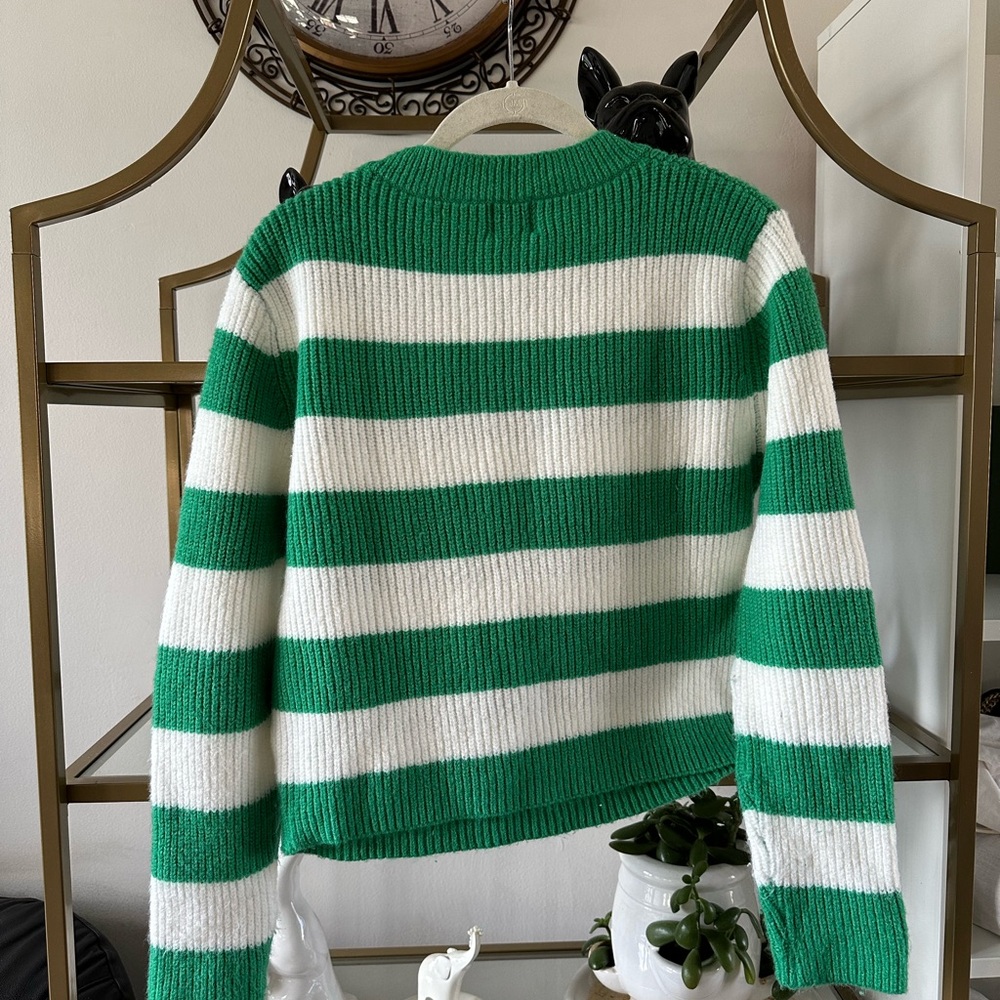 Princess Polly Green and White Striped Sweater - Picture 4 of 4